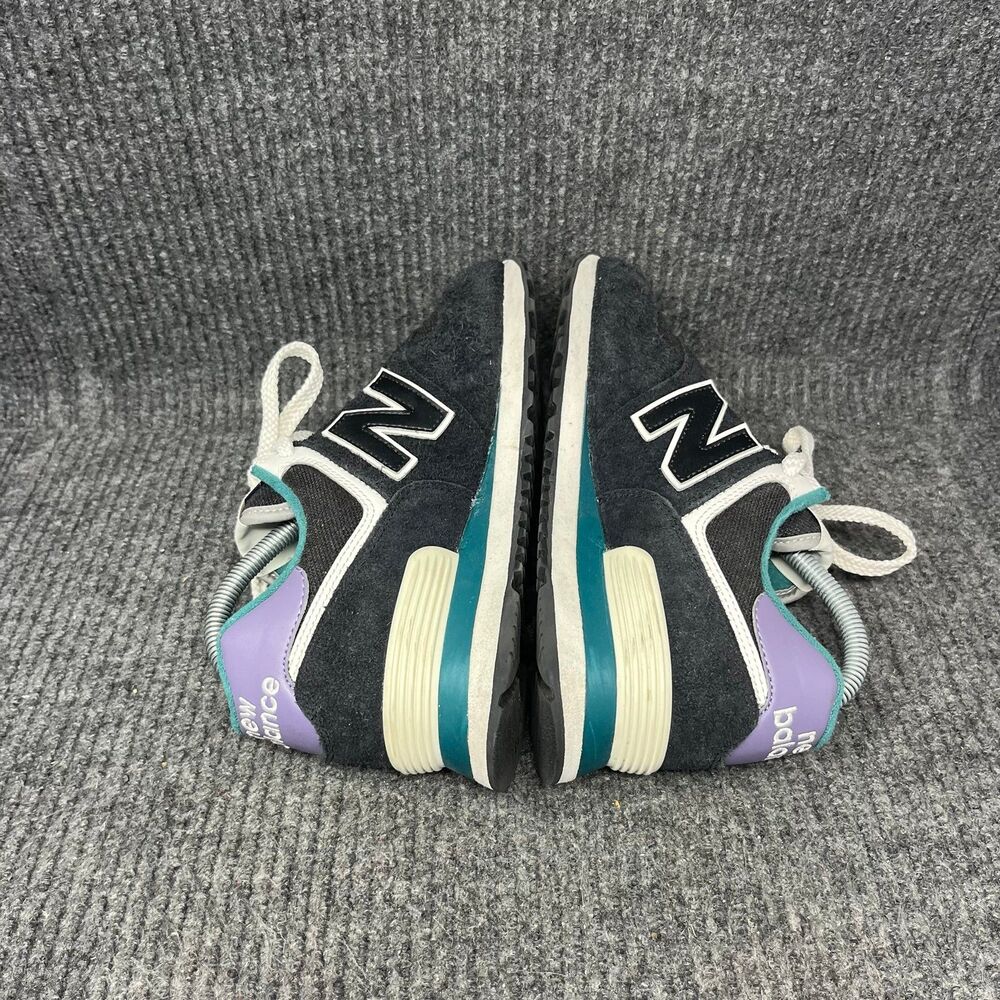 New Balance 574 Black Purple Teal Suede Shoes Mens 6.5 / Women’s 8 U574LV2 - Picture 5 of 8